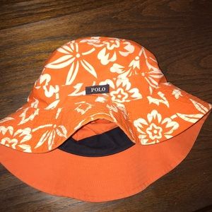 Orange Ralph Lauren bucket hat